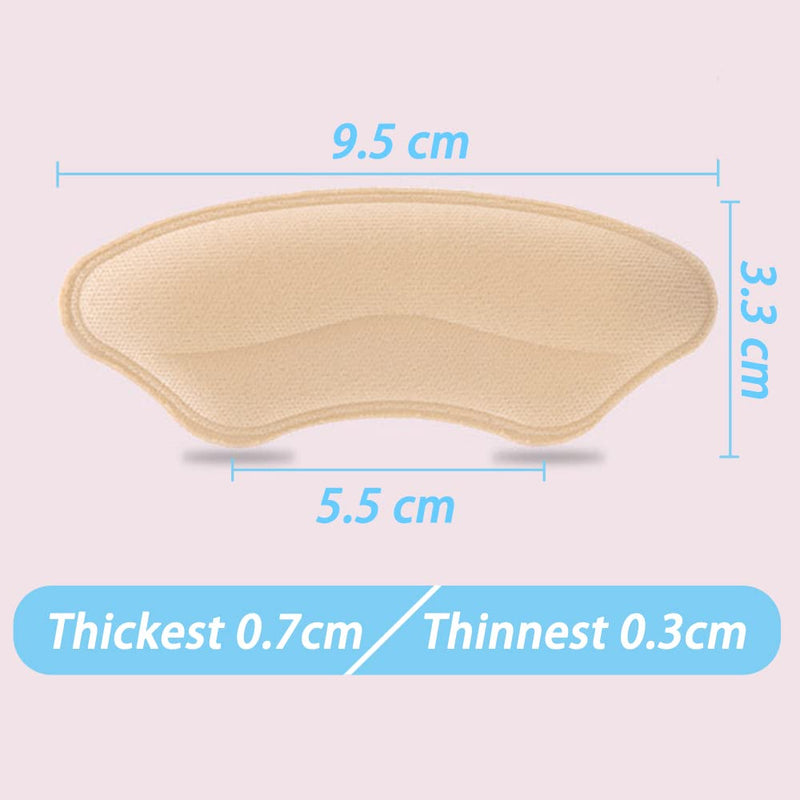 [Australia] - DFsucces 2 Pairs Heel Pads,Self Adhesive Shoe Pads,High Heels Cushion Pads,Heel Protectors, Perfect Heel Pads for Men and Women(Apricot, Black) 