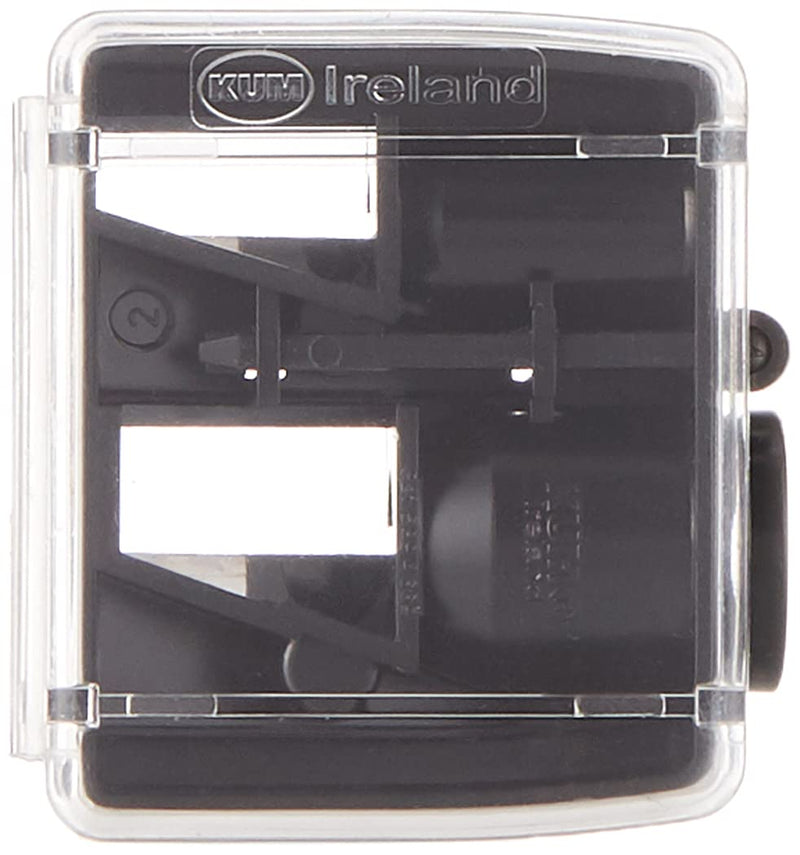 [Australia] - Palladio Double Barrel 3 in 1 Cosmetic Pencil Sharpener with Cover, Stainless Steel Blade, Size Adjuster, Essential for Small and Extra Large Lip Liner, Eyeliner, Brow Pencils 