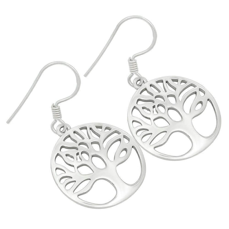 [Australia] - Solid .925 Sterling Silver Tree of Life Design Dangle Earrings For Women 