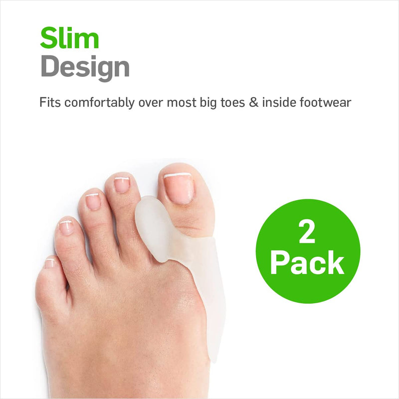 [Australia] - NatraCure Gel Big Toe Bunion Guards & Toe Spreaders (2 Pieces) - Pain Relief for Crooked, Overlapping Toes, Pressure, Protector, Corrector, Shield, Spacer, Pad, Separator, Cushion - 1315-M CAT 2PK 2 Count (Pack of 1) 