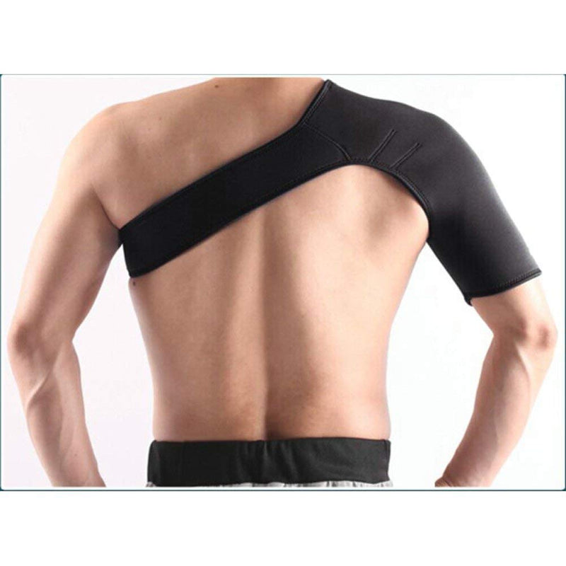 [Australia] - King of Flash Adjustable Neoprene Right Shoulder Support Strap Arthritis, Gym, Sports, Brace, Pain Relief, Injury Prevention [One Size] 