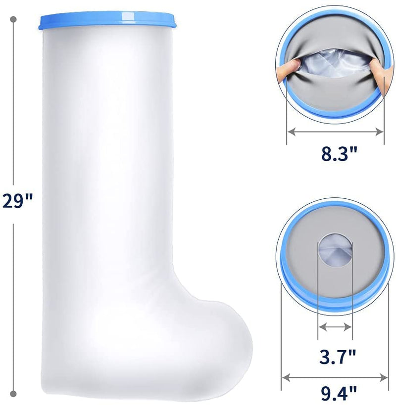 [Australia] - Namvo Watertight Leg and Foot Cast Cover Protector for Shower, Reusable Waterproof Shower Watertight Foot Protector for Adult Foot Ankle and Leg 