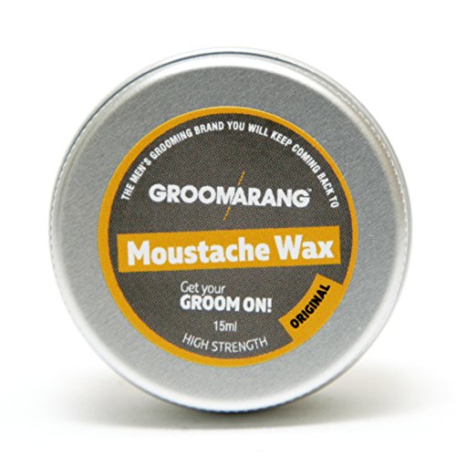 [Australia] - Groomarang Moustache & Beard Wax 15ml | Extra Strong Hold Styling Wax to Shape and Nourish Your Moustache and Beard | All-Natural, Organic, Cruelty Free | Gifts for Him 