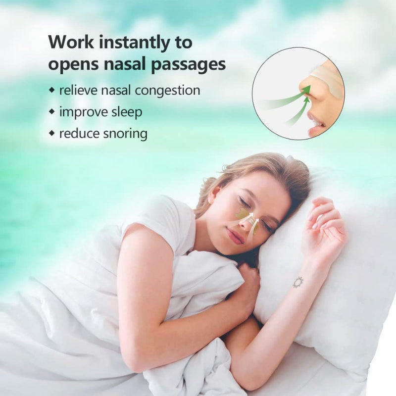 [Australia] - Nasal Strips for Snoring 200 PCs, Anti-Snoring Strips, Nose Strip to Reduce Congestion and Improve Sleep Quality (L, 66 * 19mm) 