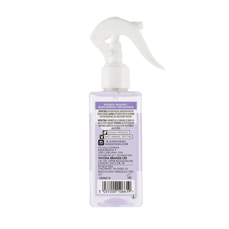 [Australia] - Sunday Rain Sleep Easy Luxury Relaxing Soothing Pillow and Room Mist Spray, Vegan and Cruelty-Free, Lavender and Cedarwood, 200ml 