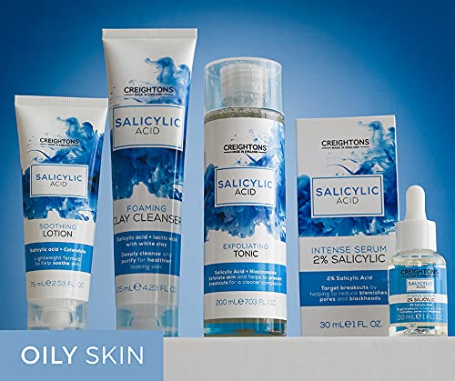 [Australia] - Creightons Salicylic Acid Foaming Clay Cleanser (125ml) - Contains Salicylic Acid & Lactic Acid with White Clay to Deeply Cleanse & Purify for Healthier Looking Skin. Dermatologically Tested 