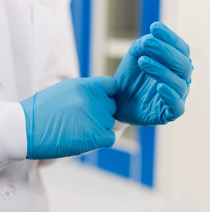 [Australia] - Accurate pack of 100 Disposable Vinyl Gloves / Powder Free / Extra Strong / multi-Purpose use Colour - Blue (LARGE) L 