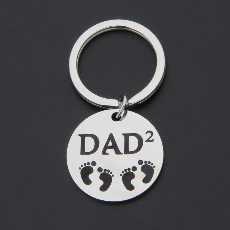 [Australia] - CHOORO Parents of Twins Keychain Twin Mom/Dad Keychain Dad/Mom of Twins Gift dad of twins keychain 