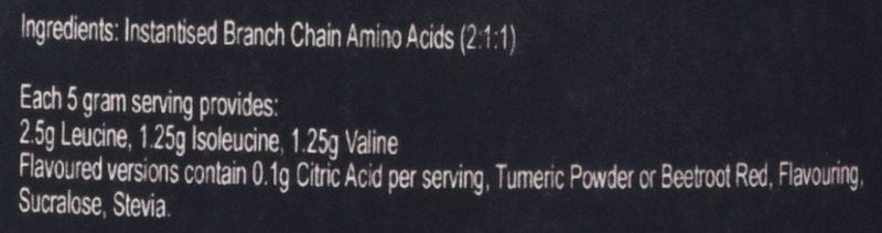 [Australia] - The Bulk Protein Company Serious BCAA Powder 500g, 100 Servings Pre Workout - Helps Build Muscle - Raspberry Blast 