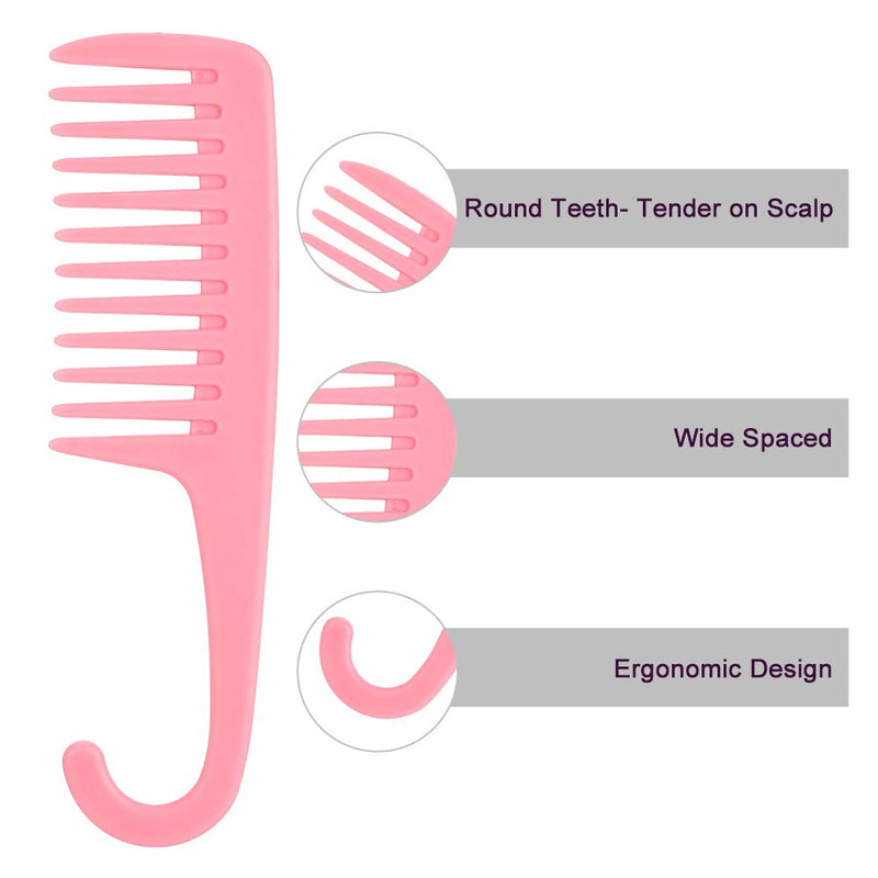 [Australia] - tiopeia 3 Pack Hair Comb Large Wide Tooth Comb Shower Combs Curl Wet Comb for Long, Wet or Curly Hair Detangling 