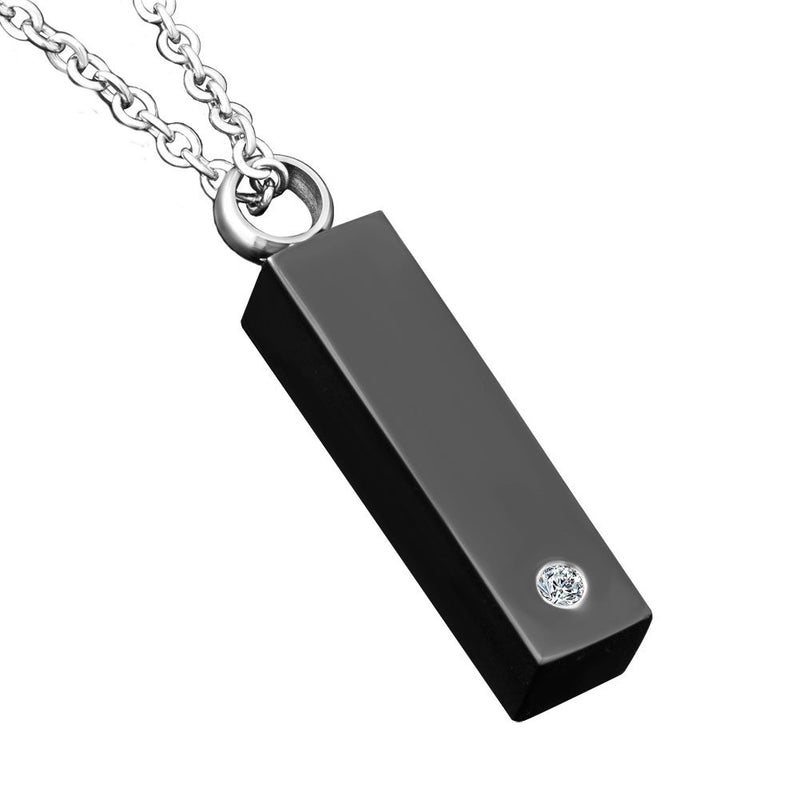 [Australia] - CharmSStory URN Ashes Cremation Urn Necklace Memorial Keepsake Holder Black Pendant 