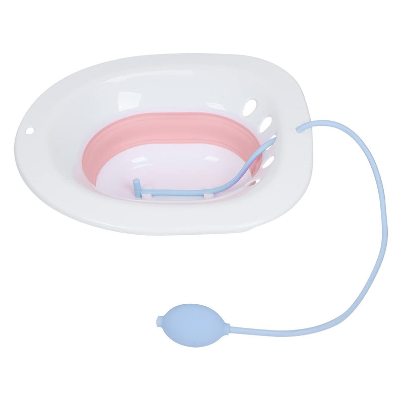 [Australia] - Zyyini Bath Washing Hip Basin, Portable Bath Toilet Seat Folding Sit Hemorrhoidal Pregnant Women Self Cleaning Hip Irrigator Basin Avoid Squatting(pink) Pink 