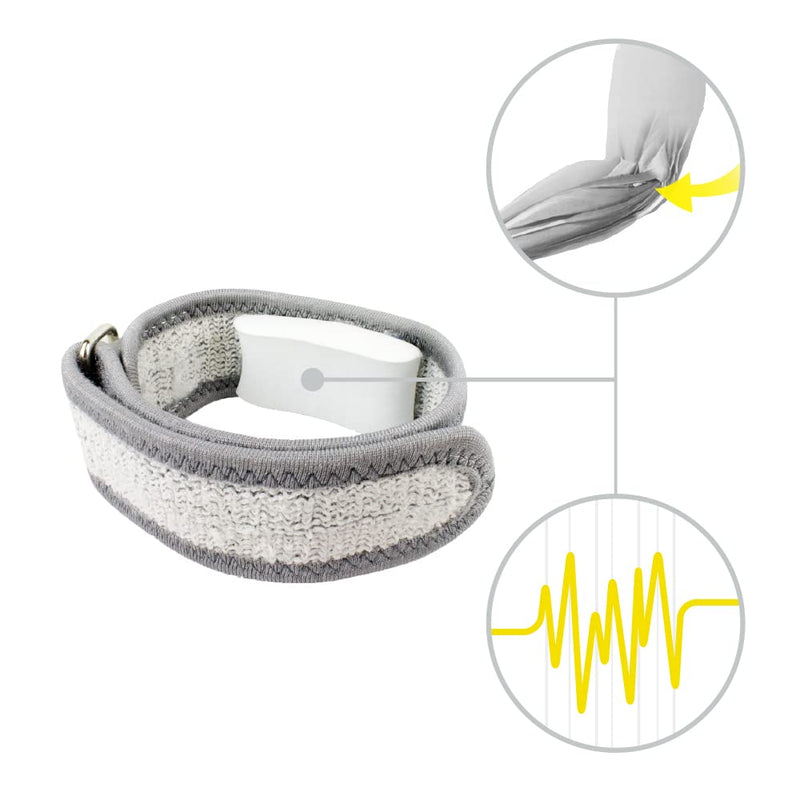 [Australia] - Bracoo Tennis-Golfer Elbow Strap, Quality Compression EVA Pad for Tendonitis, Muscle Strain Relief, EP40, One Size,Gray 