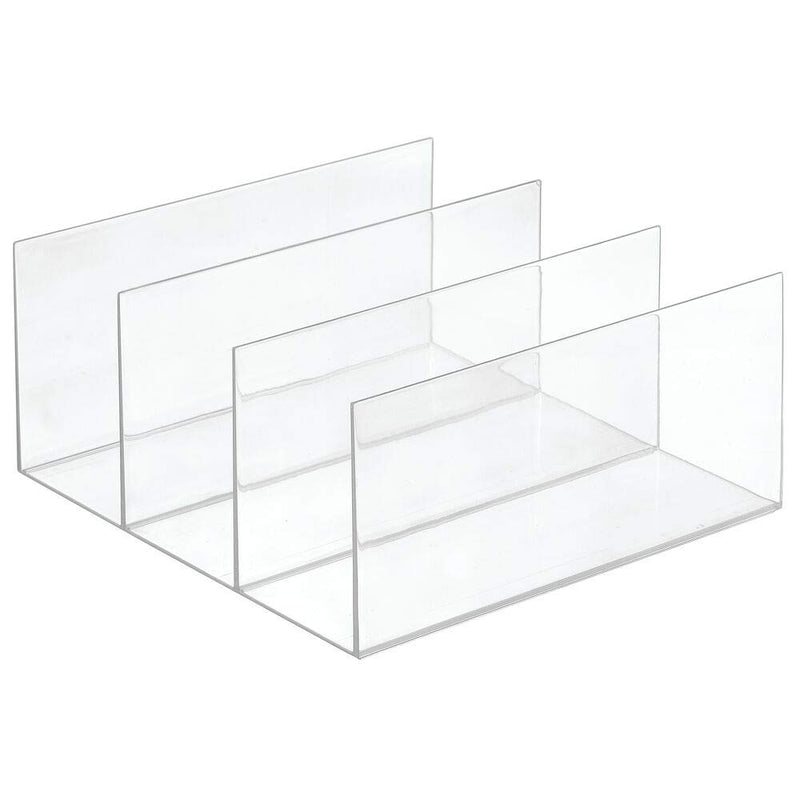 [Australia] - mDesign Plastic Divided Purse Organizer for Closets, Bedrooms, Dressers - Closet Storage Solution for, Purses, Clutches, Wallets, Accessories - 3 Sections - Clear 1 