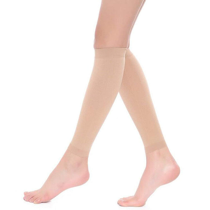 [Australia] - Kingbridal Women's Medical Compression Stockings 15-20mmhg Socks Calf Sleeve Nude 