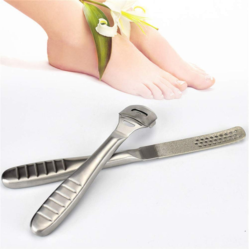 [Australia] - Pedicure Callus rozor Foot File Care Hard Skin Remover Callus rozor Sets Stainless Steel Callus rozor Hard Dead Skin Remover Anti-skid Handle & File 