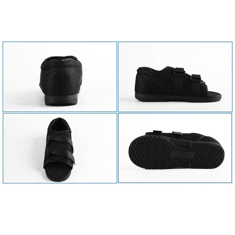 [Australia] - Artibetter Post Op Shoe Walking Boot with Adjustable Strap Post Injury Surgical Foot Cast Sandal Square Toe Orthopedic Support Brace for Broken Bone(ML Black) 