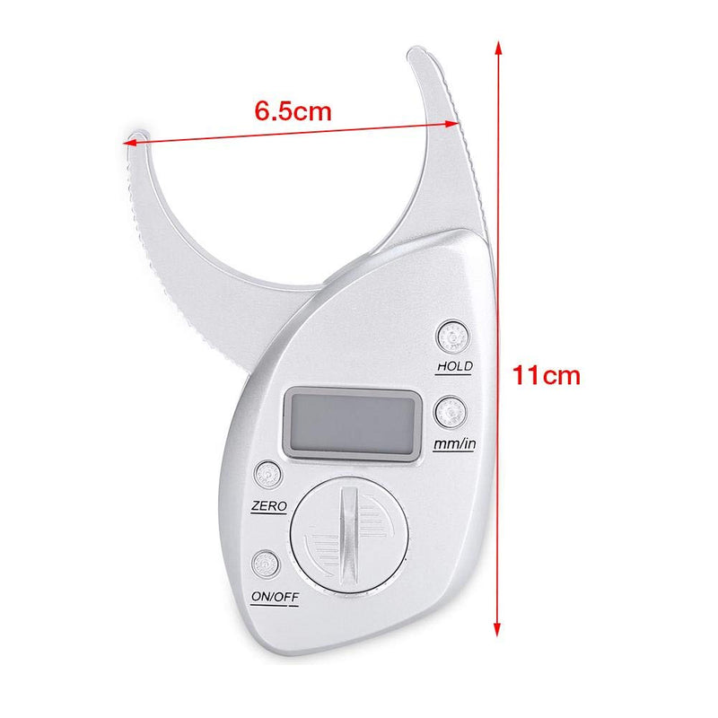 [Australia] - Body Fat Caliper Handheld BMI Body Fat Measurement Device Body Measure Tape Arms Chest Thigh or Waist Measuring Tape Measures Body Fat for Men and Women 3V Battery (Not Included) 