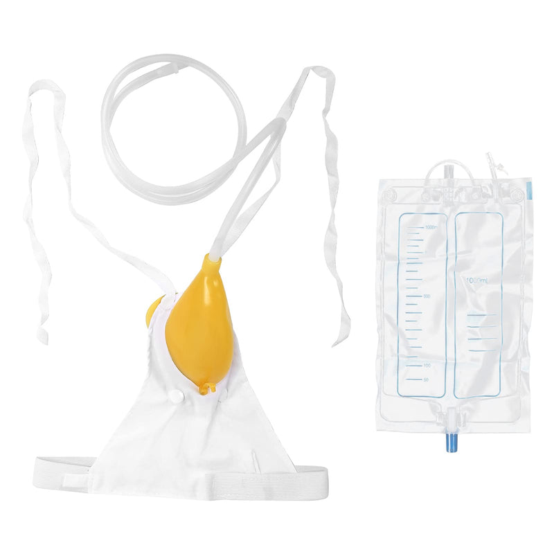 [Australia] - Female Urine Bag Collector, Women Urinal Urination Device Funnel Urine Bag for Elderly Patient 1000ml, Portable Travel Incontinence Bags with Elastic Waistband 
