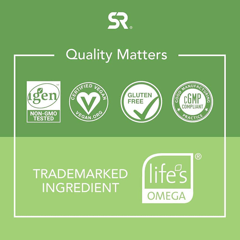 [Australia] - Vegan Omega-3 Fish Oil Alternative Sourced from Algae Oil | Highest Levels of Vegan DHA & EPA Fatty Acids | Non-GMO Verified & Vegan Certified - 60 Veggie Softgels (Carrageenan Free) Vegan Omega-3 