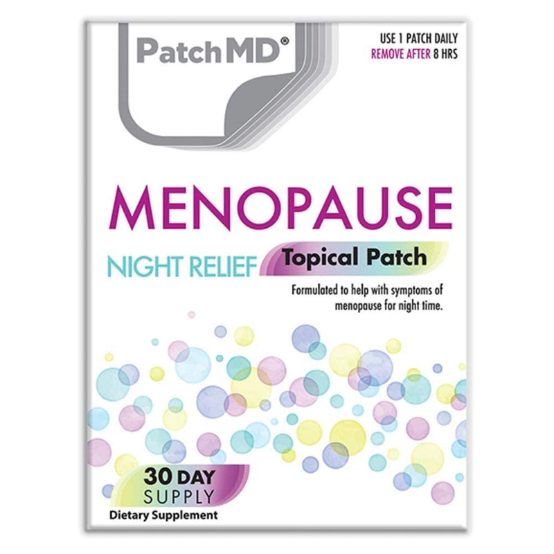 [Australia] - PatchMD Menopause Night Relief™ 30 Daily Topical Patches. 100% Natural & Vegan. Allergy & Filler Free. High Absorption and More bioavailable. Suitable for Sensitive stomachs & bariatric. 