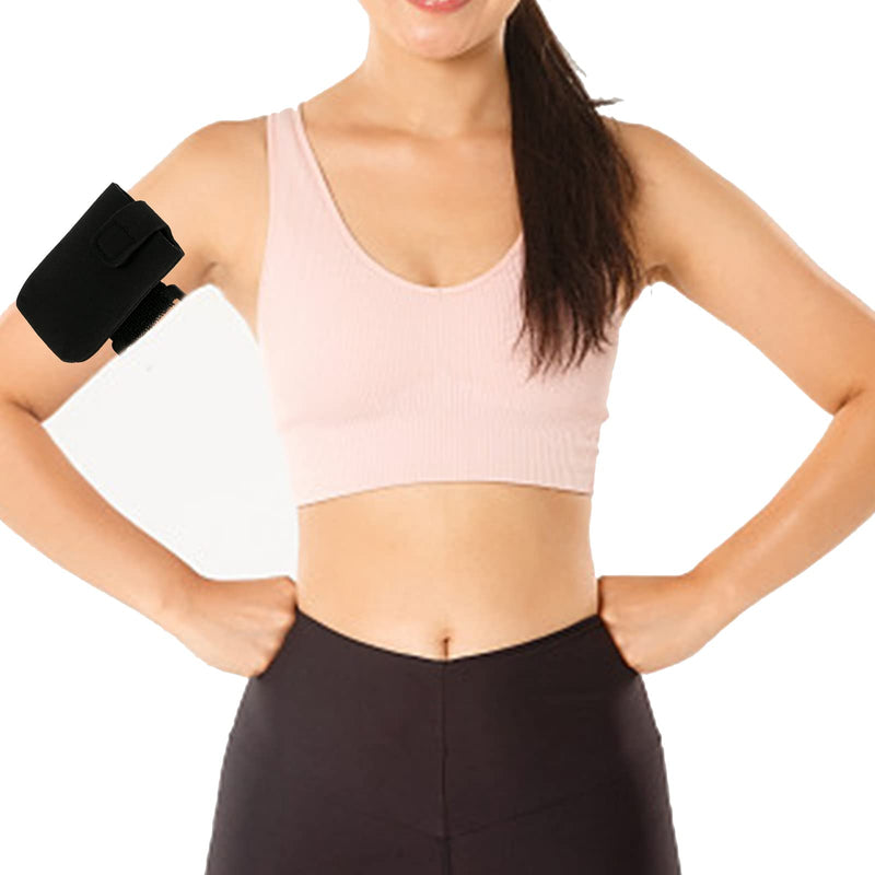 [Australia] - Insulin Pump Belt, Adjustable Diabetes Arm Band for Diabetic Insulin Pump, Insulin Pump Case for Adults & Kids, Diabetic Pouch Belt for Sports, Diabetic Supplies Compatible with t:Slim/t:Slim X2 (Arm) Black L- Arm 