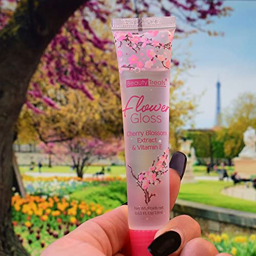 [Australia] - Flower Gloss Cherry Blossom Scented Lip Gloss Infused with Cherry Blossom Extracts and Vitamin-E, .63oz 