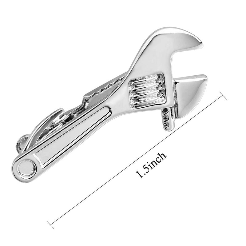 [Australia] - HAWSON 1.5 inch Tie Clip for Men-Novelty Style Necktie Bar Clip,Tie Pin,Special Interesting Gift for Men Monkey Wrench 