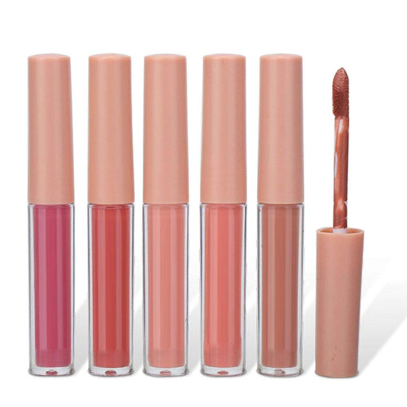 [Australia] - 5Pcs Matte Velvety Liquid Lipstick Matte Liquid Lipgloss Waterproof Lip Gloss Mini Long Lasting Matte Lipstick Lip Gloss Set Makeup Cosmetics(ON A WHLM) ON A WHLM 