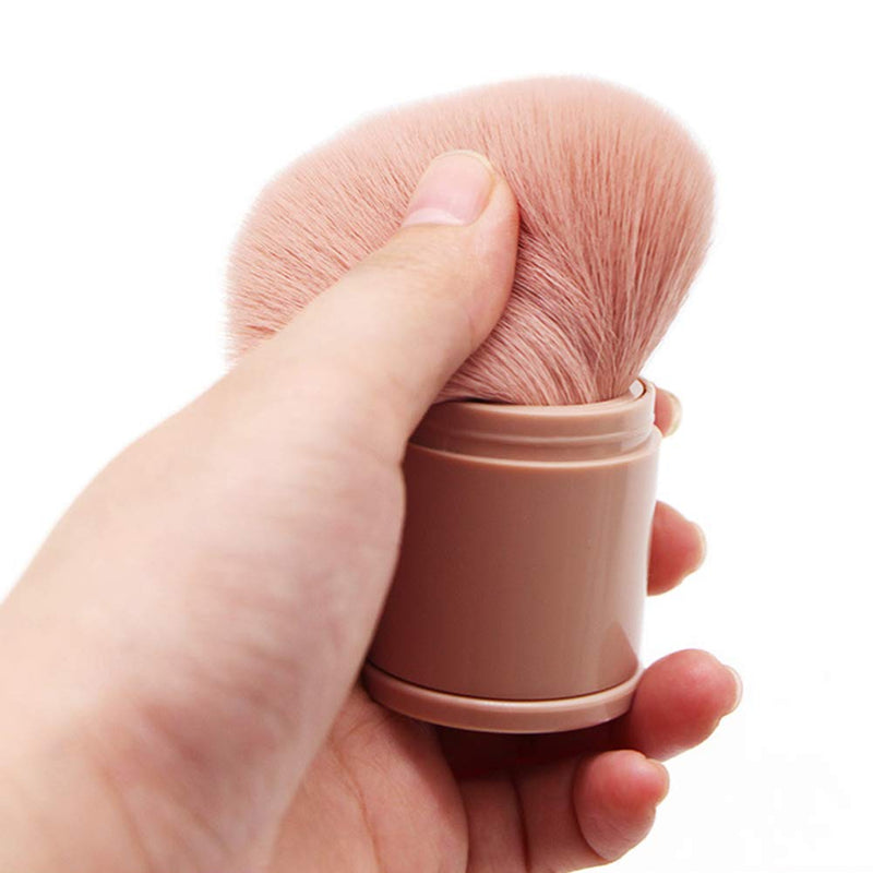 [Australia] - Retractable Kabuki Foundation Brush Travel Face Blush Brush for Mineral Powder, Contouring, Cream 