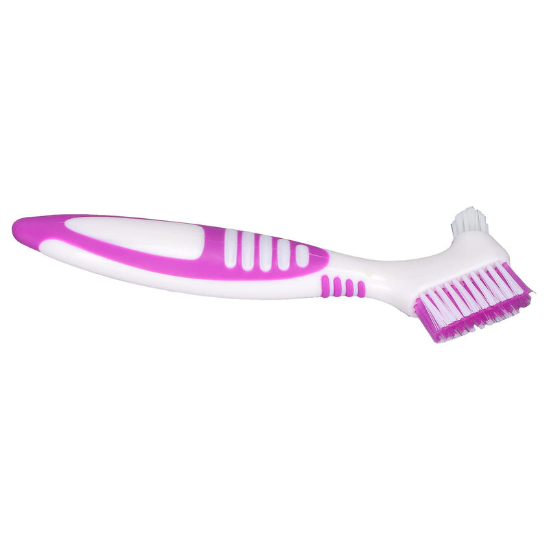 [Australia] - Denture Brush, False Teeth Cleaning Brush Extend Denture Long Lasting Plastic Safe on Both Sides for False Teeth Cleaning 