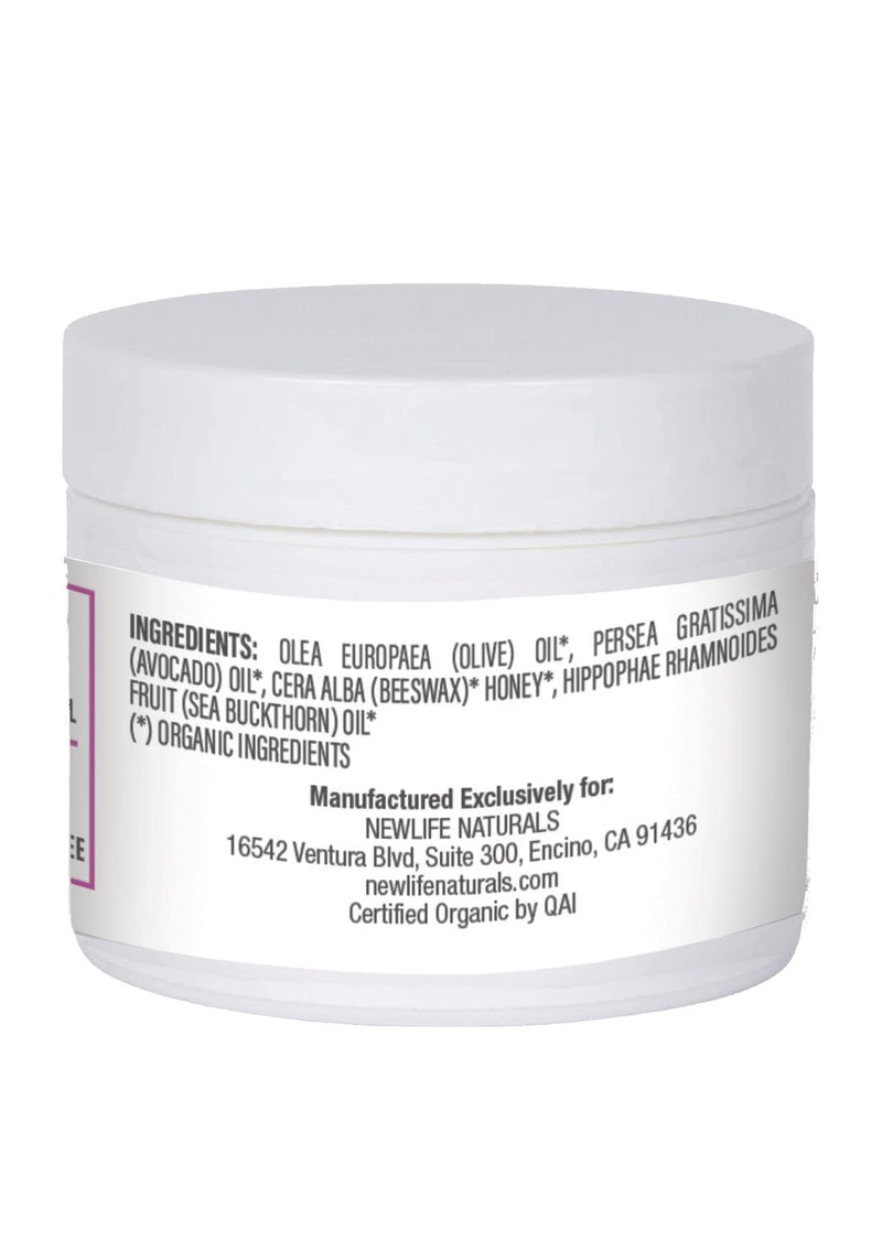 [Australia] - NewLife Naturals USDA Certified Organic Vulva Balm Cream Vaginal Moisturizer Menopause Support - Itching Dryness Irritation - Estrogen Free Intimate Feminine Care - 2 Oz 