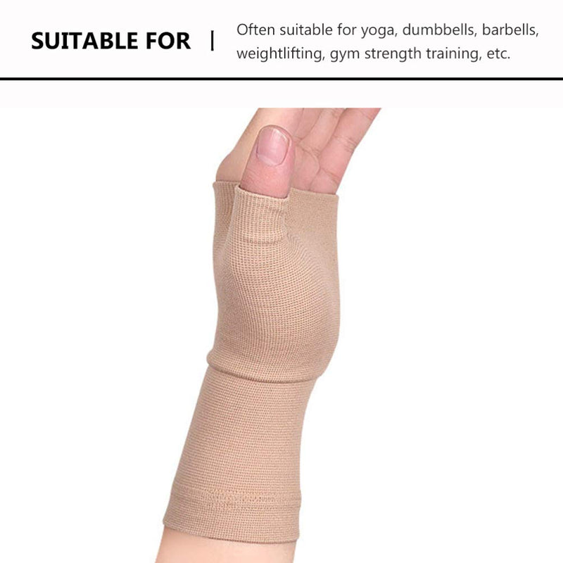 [Australia] - EXCEART 1 Pair Wrist Thumb Support Sleeve Arthritis Compression Gloves Fingerless Sports Wrist Brace for Arthritis Carpal Tunnel Therapy Wrist Pain Relief Heat Effect S 25X7X1cm 