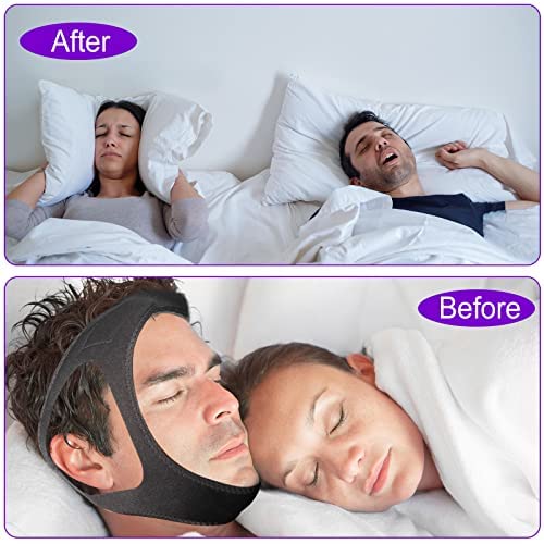 [Australia] - Anti Snoring Chin Strap [2021 Newest] Most Effective Snoring Solution and Anti Snoring Devices, Stop Snoring Sleep Aid for Men and Women(Black) 