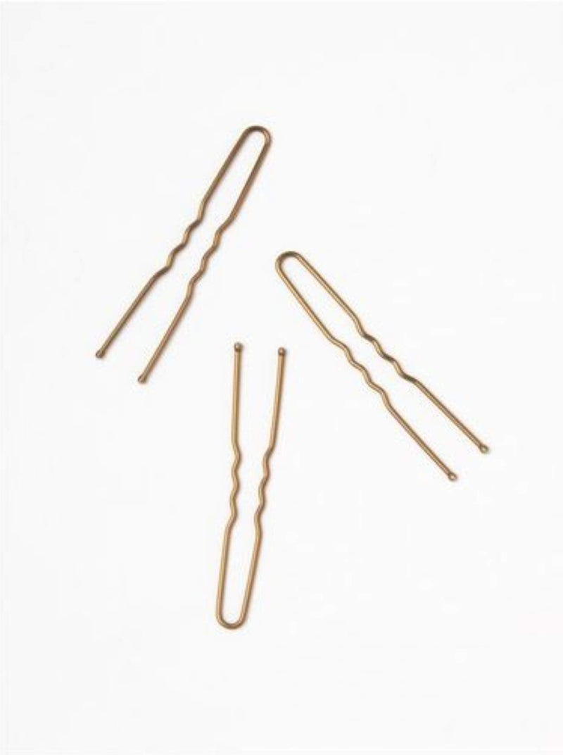 [Australia] - La Peach Fashions Ladies Regular Hair Styling Hair Pins Bobby Pins Kirby Grips Bun Pins Waved Hair Pins Size 50 mm (Brown) Brown 