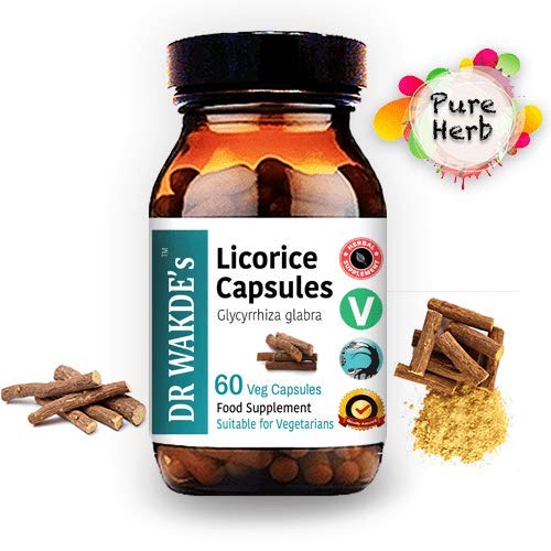 [Australia] - DR WAKDE's Licorice Capsules (60 Veg Caps, Ayurvedic Supplement, Vegan, Herbal, Natural, Made in The UK) 