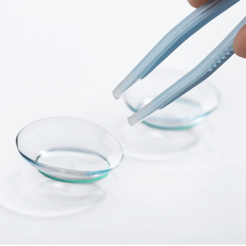 [Australia] - Fofuyim 4 Pack Contact Lens Remover and Inserter Tool for Soft Lenses, Portable Contact Lens Applicator with Tweezers & Storage Case for Outgoing, Travelling - Pink & Blue 