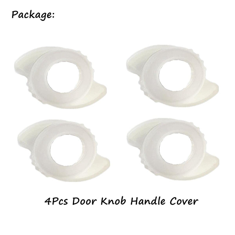 [Australia] - 4Pcs(3"W x 2" D) Silicone Door Knob Grips - Anti-Static Door Knob Cover - Great Grips with Glow Inserts Sleep Aids-Silicone Doorknob Bumper Grips, Open Doors Easily 