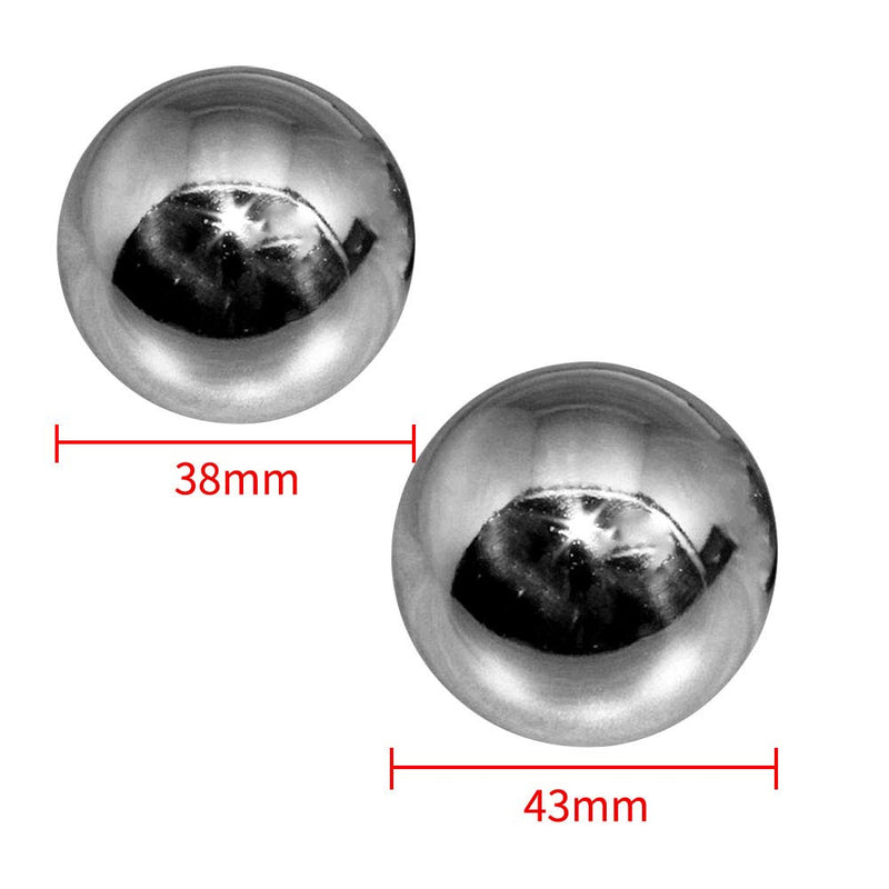 [Australia] - DASNTERED Solid Baoding Balls, 2pcs Therapy Handballs with Case | Stress and Pain Relief & Hand/Wrist Massage Therapy Finger Exercise Health Care Baoding Balls(size:38mm) 38mm 