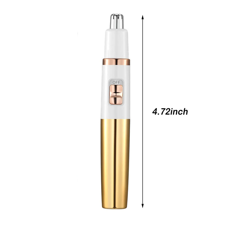 [Australia] - Nose Trimmer Ear and Nose Hair Trimmer for Men and Women Professional Nasal Hair Clippers Battery-Operated Painless Eyebrow & Facial Ear Hair Trimmer 