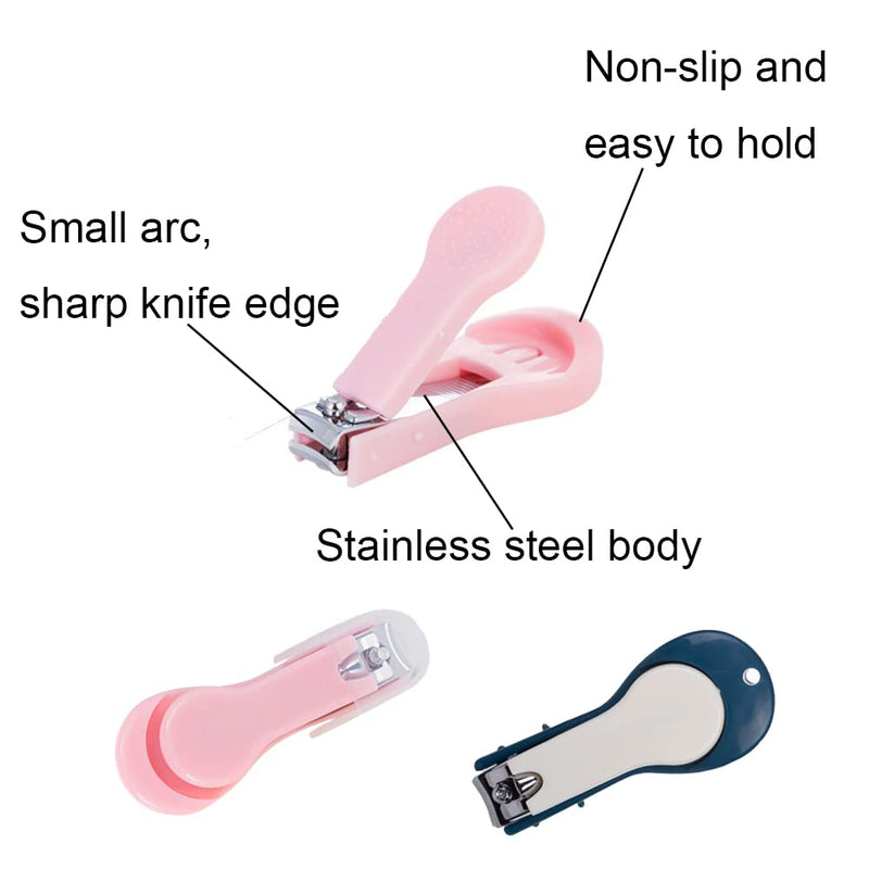 [Australia] - 2 Pcs Nail Clippers High Hardness Newborn Nail Clippers Portable Fingernail Cutter for Infants Toddler and Kids 