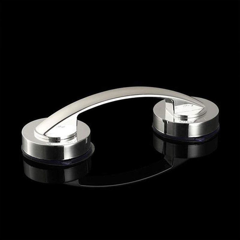 [Australia] - Suction Grab Bar, Bathroom Support Handle Anti Slip Grip Safety Handrail, Shower Grab Rail Super Suction Cup Handle for Door, Window, Cabinet-Silver Silver 