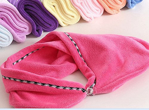 [Australia] - King's deal 4Packs Hair Turban Microfiber Hair Drying Towel Bath Head Wrap Turban Quick Dry Hat Cap New (4Packs) 