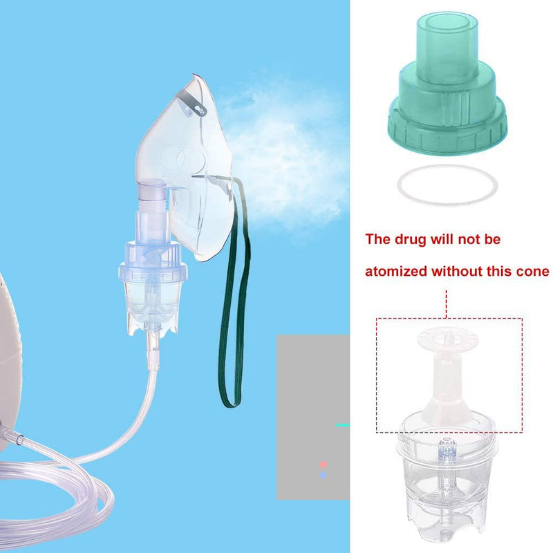 [Australia] - Wonder Care Nebuliser Kit with Nebulizer Mask Inhaler for Adults Pharmaceutical Grade Accessories Soft Tubing Vaporizer Cup (Adult) Adult 