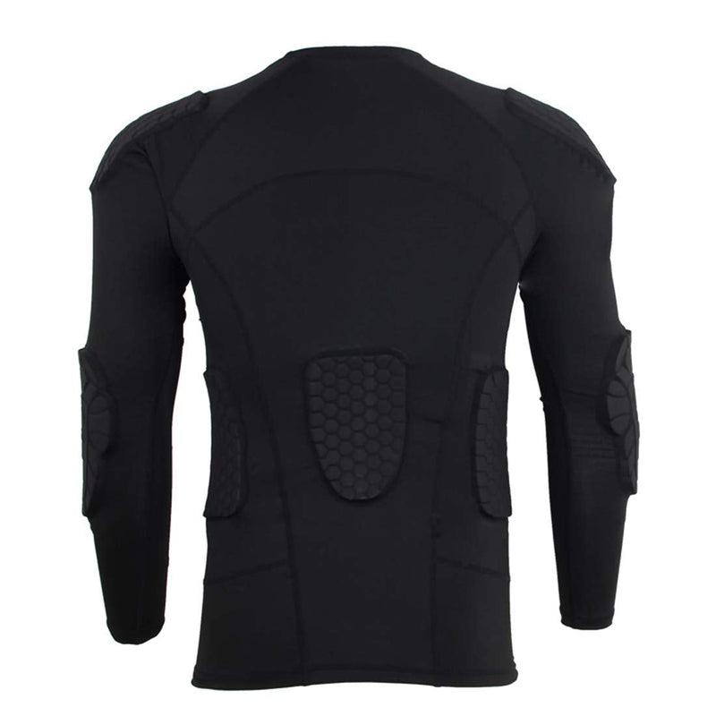 [Australia] - Men’s Protective Gear Chest Rib Shoulder Back Guards Sports Shock Rash Guard Compression Padded Shirt for Baseball Football Soccer Rugby Volleyball Bicycle XXL XX-Large 