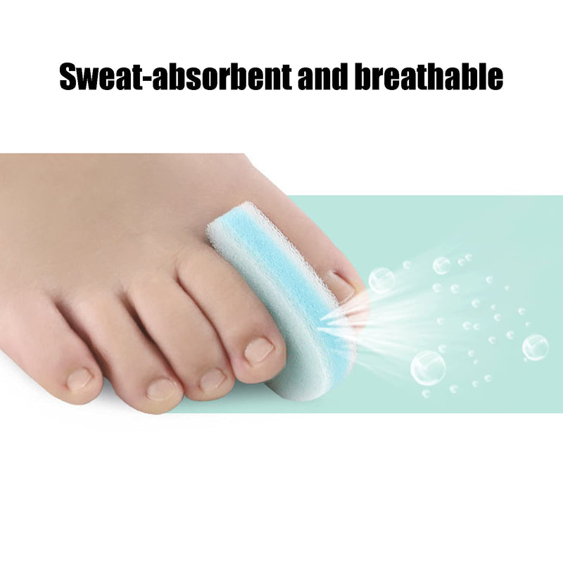 [Australia] - Foam Toe Separator, Breatheable Foam Toe Spacers, Pain Relief, Washable Reusable, Sponge Toe Separators, Blue 