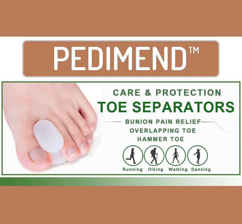 [Australia] - Silicone Toe Spreaders Bunion Gel Toe Spacers Separators - 4 PCS - Bunion Correctors Gel Toe Seperators Orthotics for Bunion Pain Relief, Overlapping Toes 