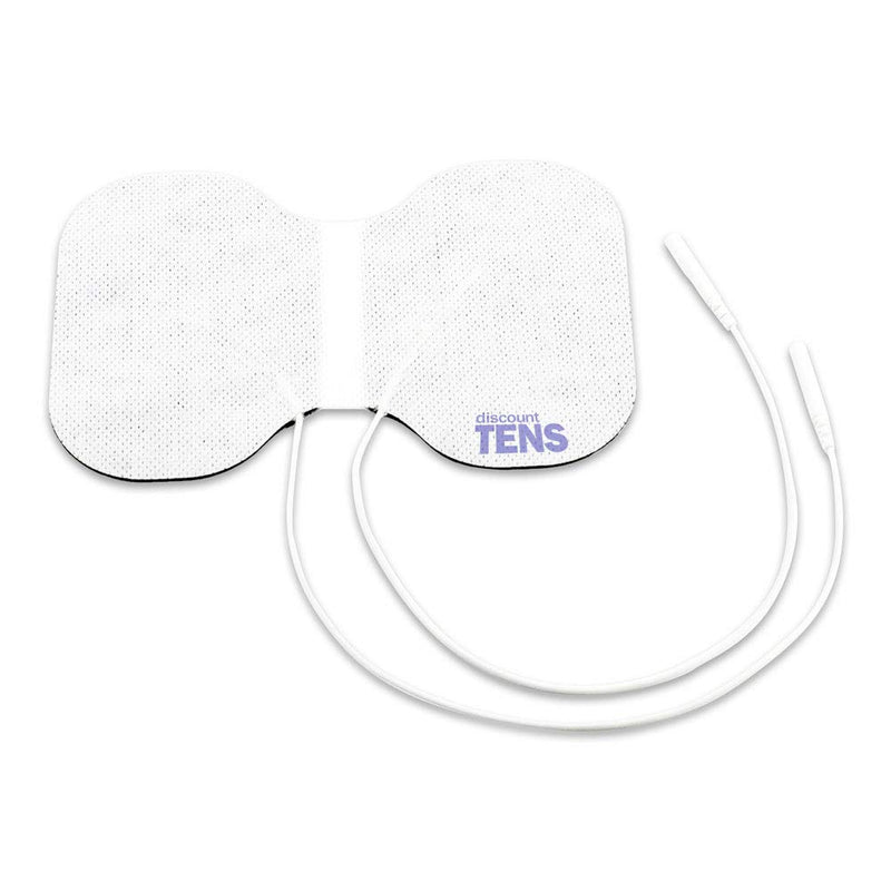 [Australia] - TENS Electrodes, 2 Premium Quality 4 inch x 6 inch Hourglass Self Adhesive Electrodes for TENS Units, Wired Butterfly TENS Unit Electrodes, Discount TENS Brand 