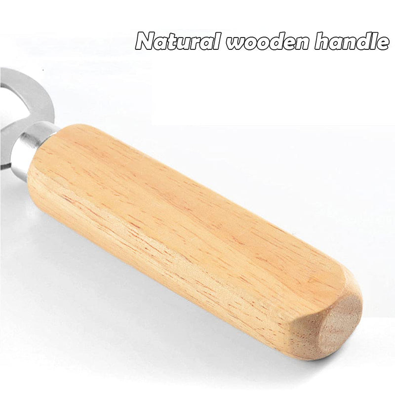 [Australia] - 4 Pcs Wooden Handle Beer Bottle Opener Personalised Bottle Opener for Bottle Cap Tools,Beer Gift for Men 