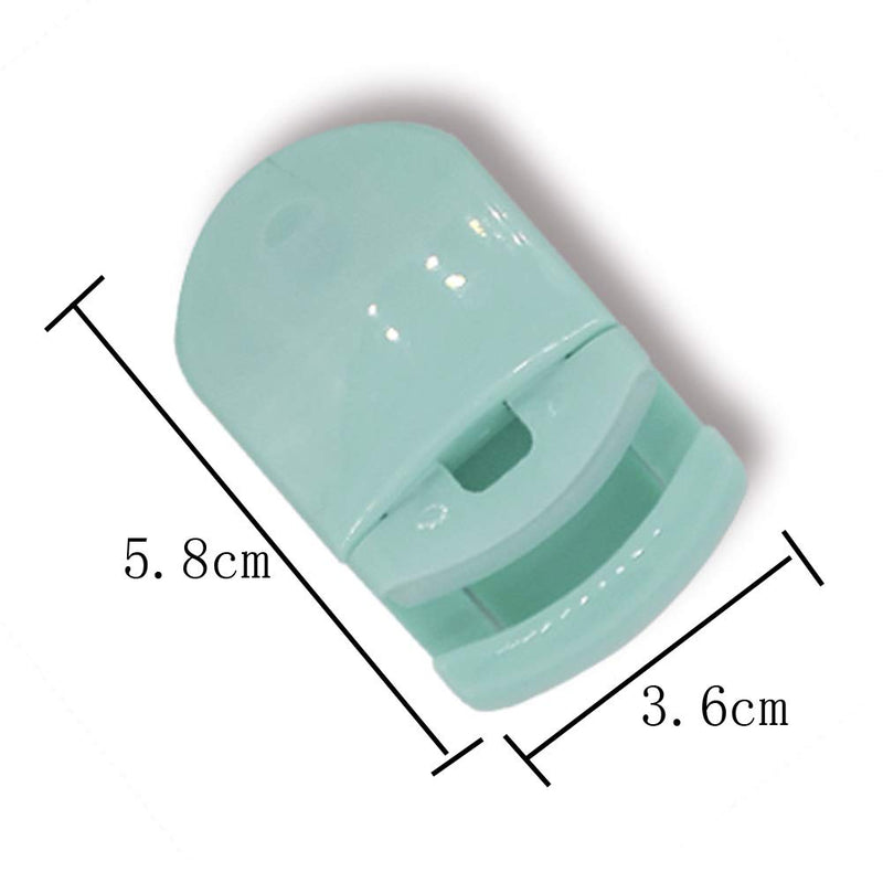 [Australia] - 2 Pieces Mini Eyelash Curlers Portable Lash Curlers Travel Plastic Eyelash Curlers Eyelash Curlers With Replacement Pads Fits All Eye Shapes No Pinching Or Pulling(Pink, Green) 